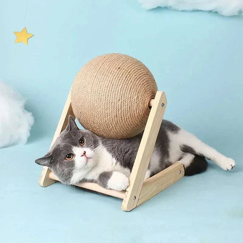 Balle Interactive pour Chat - Jouet interactif, corde & Clochettes