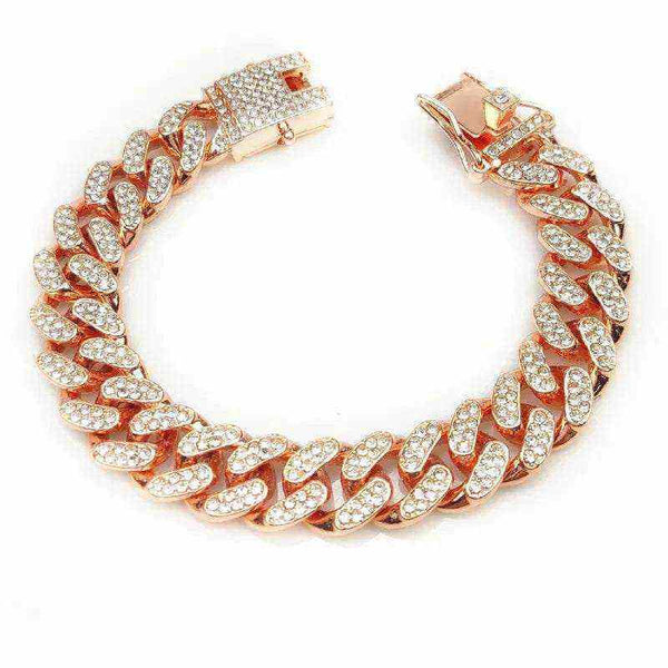 Gold Cuban Cat Collar | Luxury Rhinestone Jewelry for Wedding & Cosplay