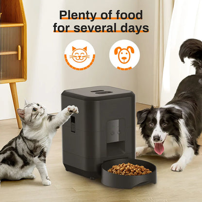 Distributeur Automatique Intelligent Petavista - Version Bouton/WiFi pour Nourriture pour Chats et Chiens