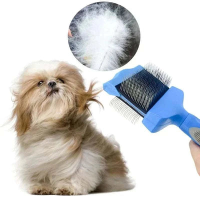 Brosse Peigne Éliminateur de Poils pour Animaux, Double Face