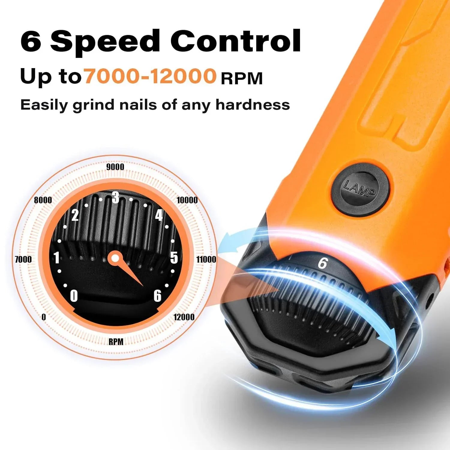 Electric Dog Nail Grinder | 6 Speeds | Ultra Quiet &amp; Rechargeable | Painless Grooming