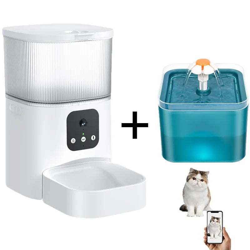 Smart Pet Feeder 3L – Caméra, WIFI et Commandes Vocales pour Chats & Chiens