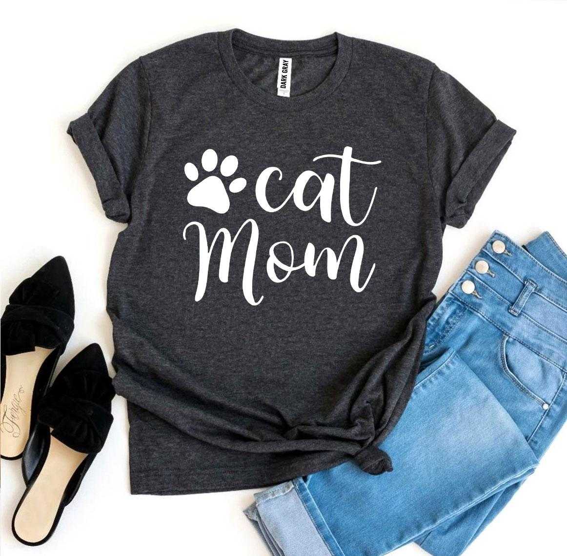 Cat Mom T-Shirt | Cadeau parfait et tendance pour amoureuses de chats