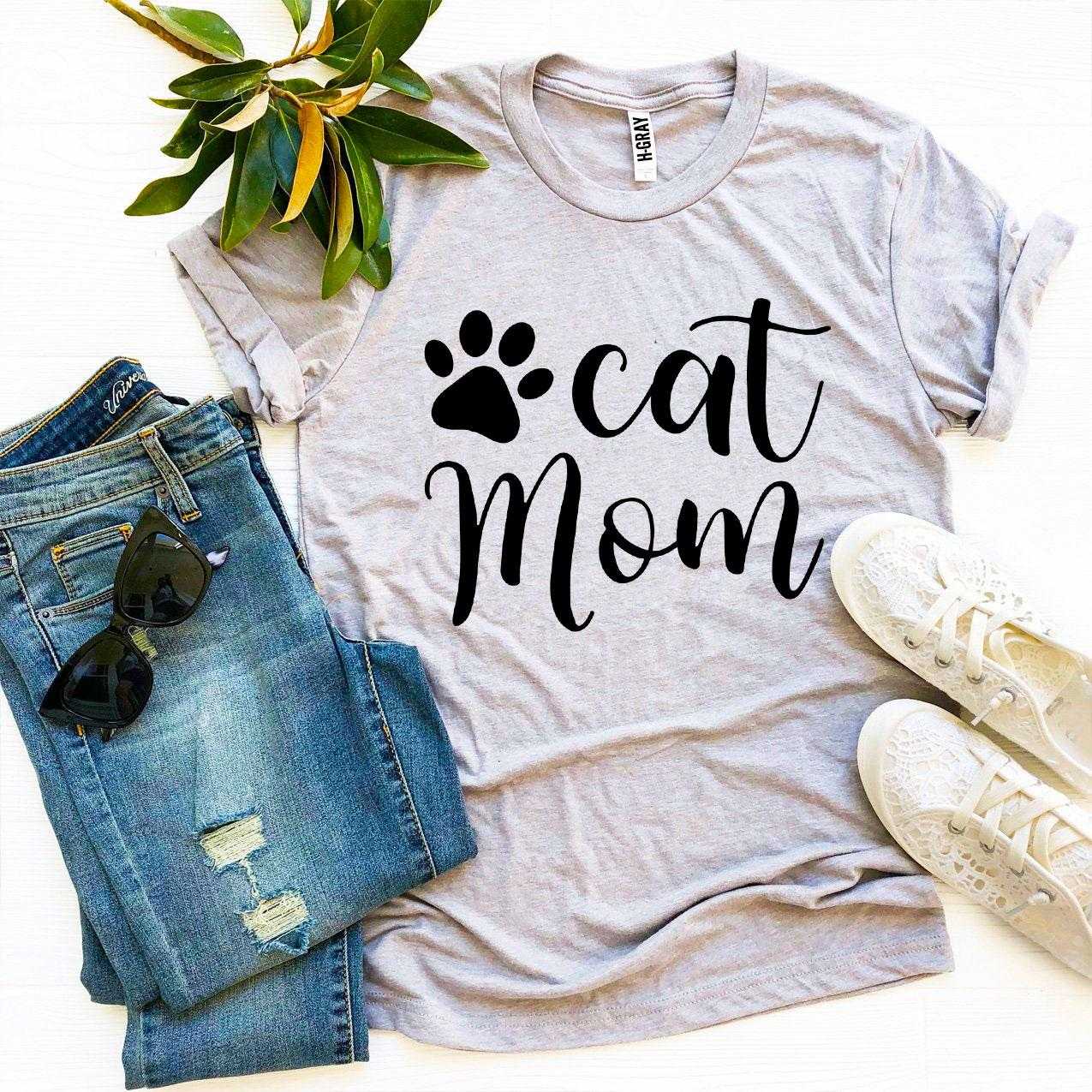 Cat Mom T-Shirt | Cadeau parfait et tendance pour amoureuses de chats