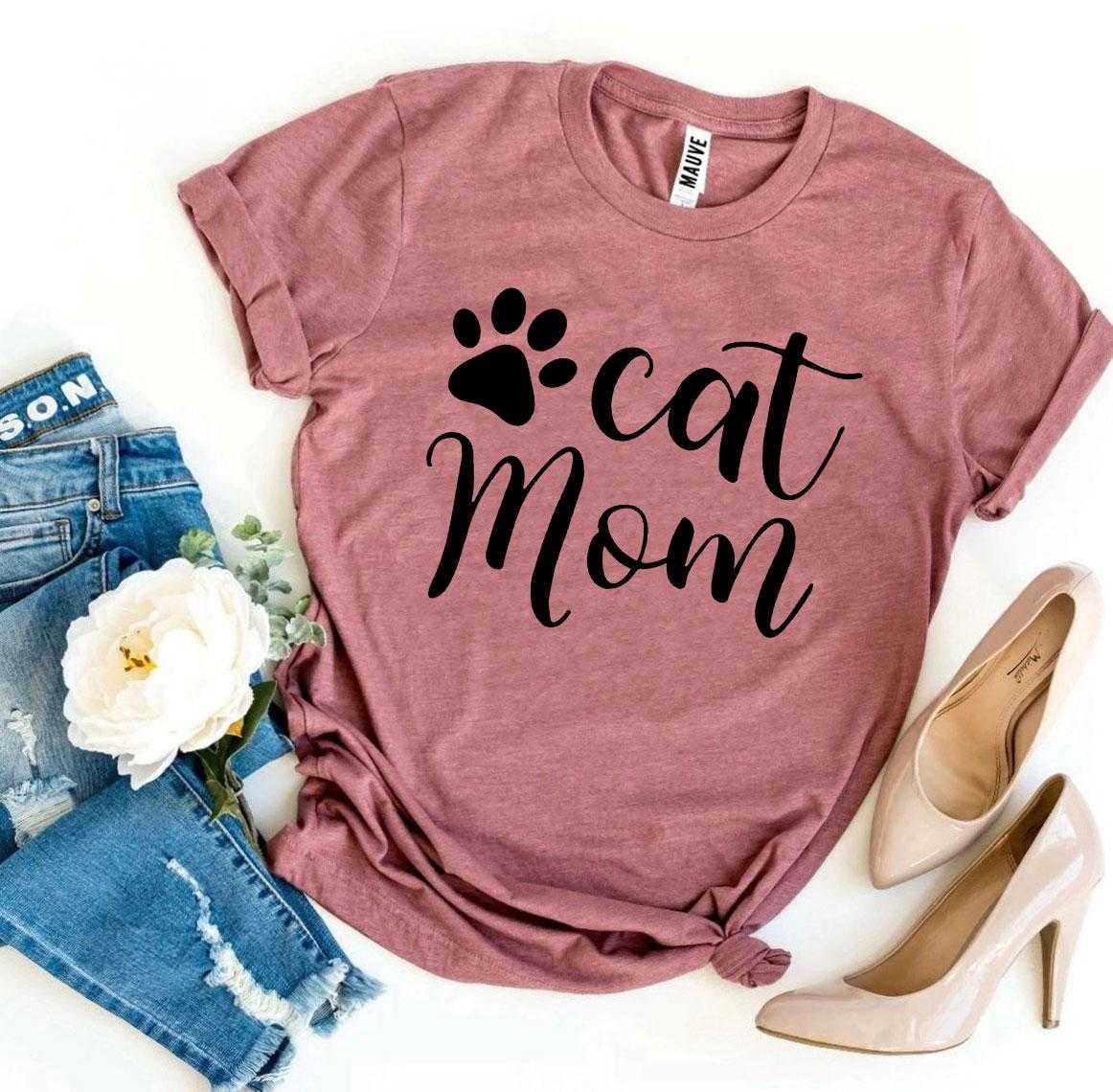 Cat Mom T-Shirt | Cadeau parfait et tendance pour amoureuses de chats