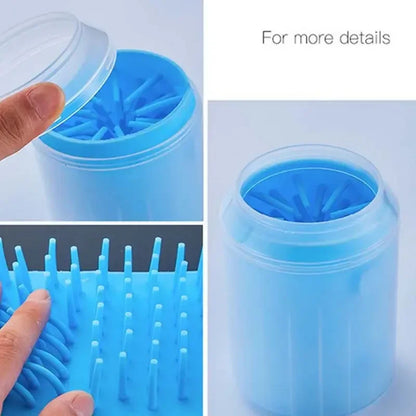 Dog Paw Cleaner Cup with Soft Silicone Combs and Portable Towel for Outdoor