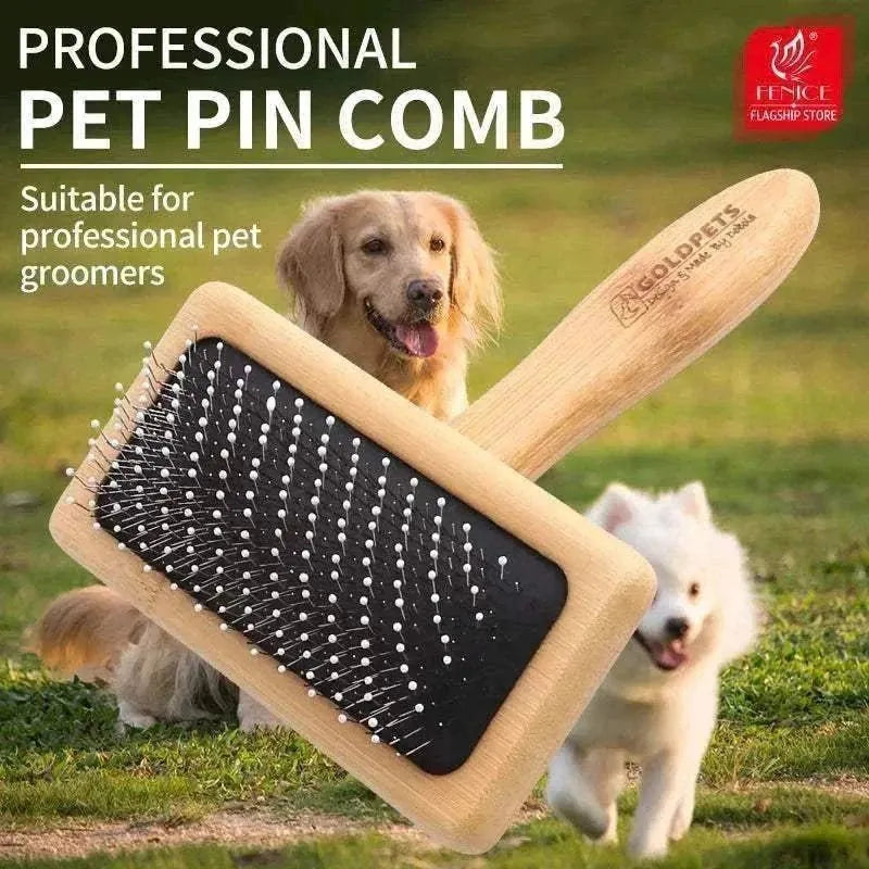 Fenice | Professional Massage Comb for Dogs & Cats - Gentle Detangling, Massage & Shedding Removal