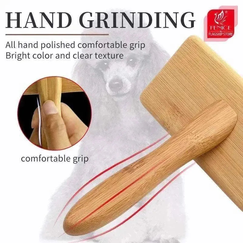 Fenice | Professional Massage Comb for Dogs & Cats - Gentle Detangling, Massage & Shedding Removal