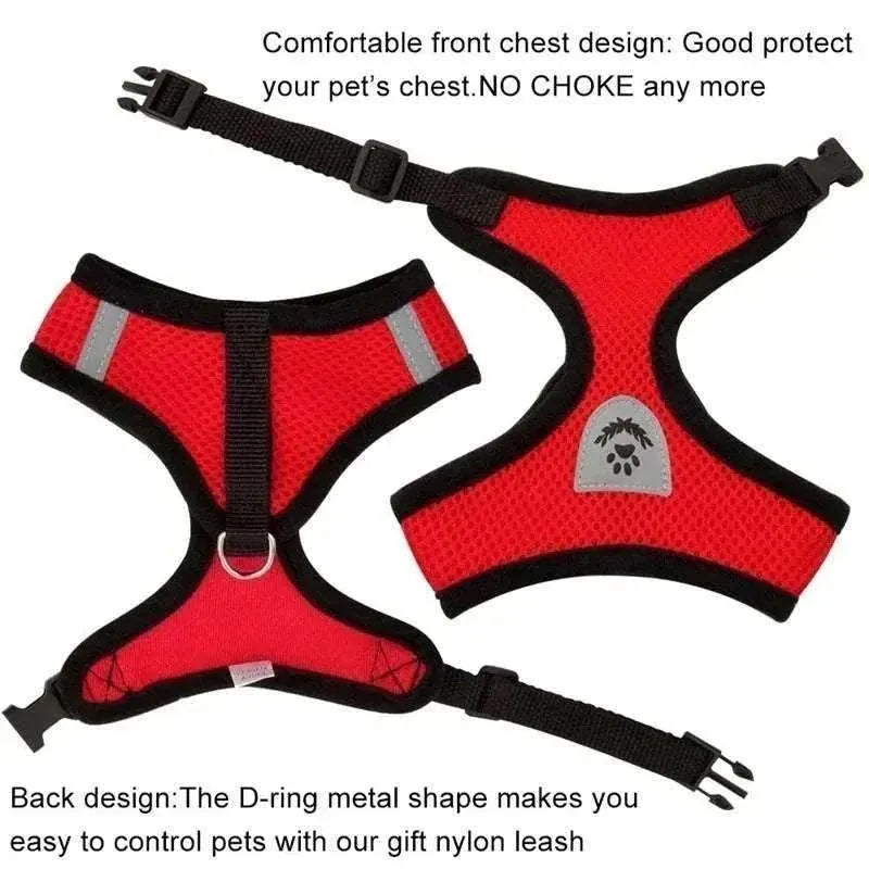 Breathable Reflective Mesh Harness for Dogs & Cats - Everyday Safety and Comfort