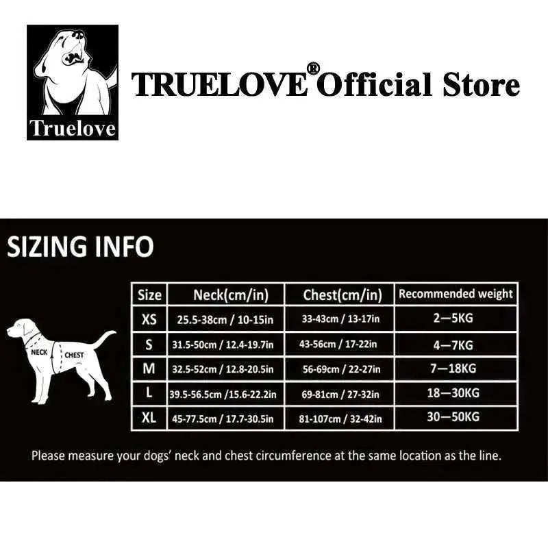TRUE LOVE No-Pull Dog Harness | Reflective Nylon, Adjustable & Comfortable with Control Handle