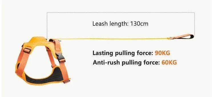 Arnés 2 en 1 con correa retráctil y antitirones para perros