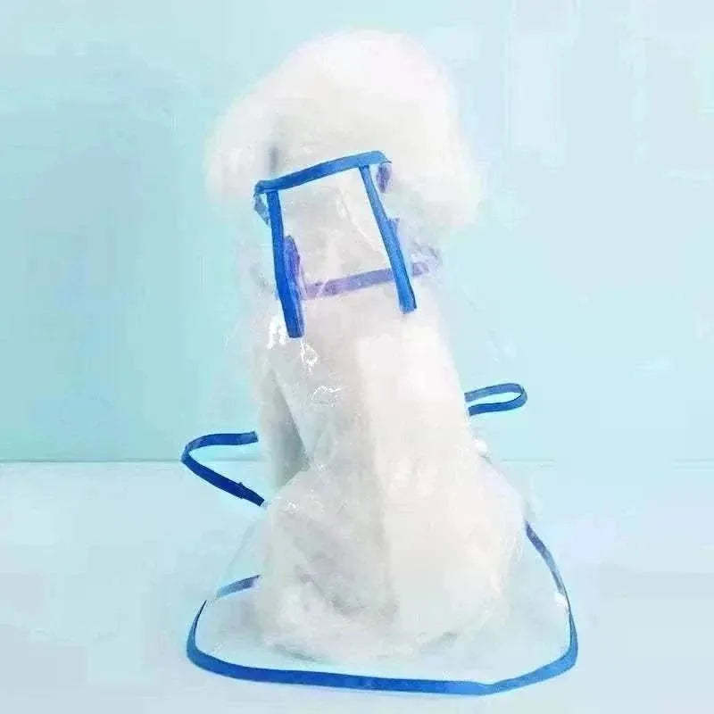 Transparent Hooded Raincoat for Small Dogs - Soft, Lightweight & 100% Waterproof PVC Poncho