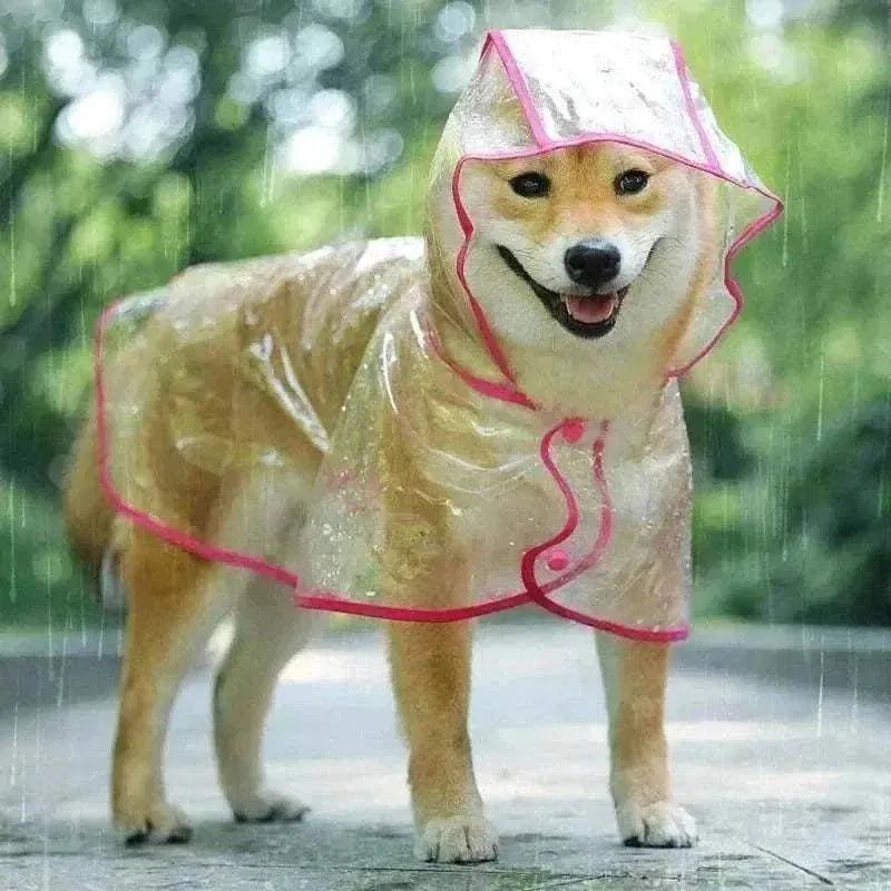 Transparent Hooded Raincoat for Small Dogs - Soft, Lightweight & 100% Waterproof PVC Poncho