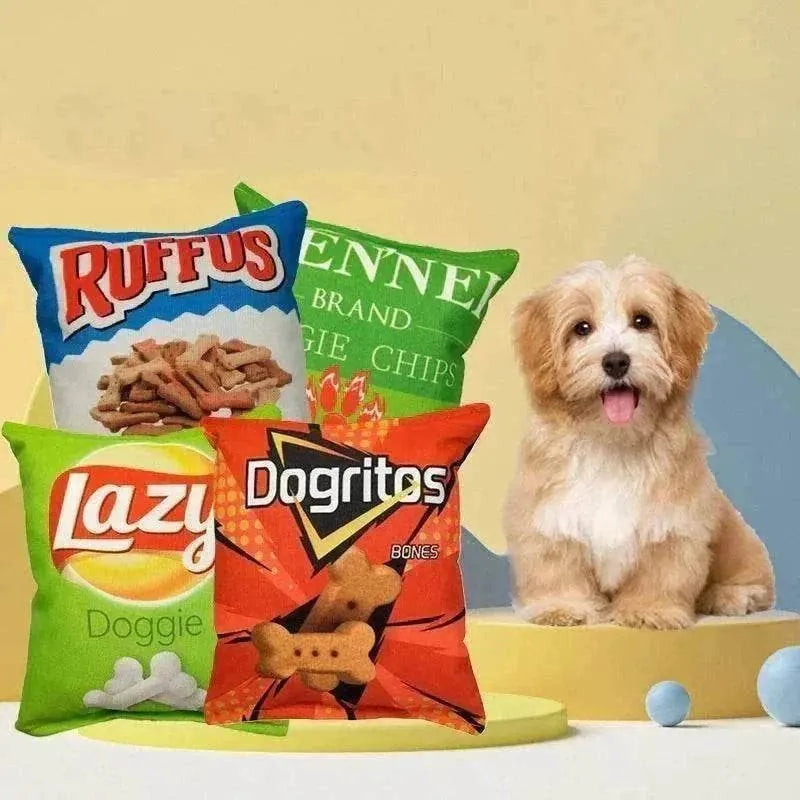 Jouet Interactif en Peluche "Funny Crisps" | Résistant & Nettoyage Dentaire
