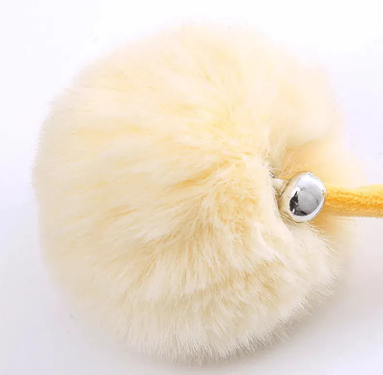 Jouet interactif pour chat | Ventouse & Lapin en boule de poils sur ressort
