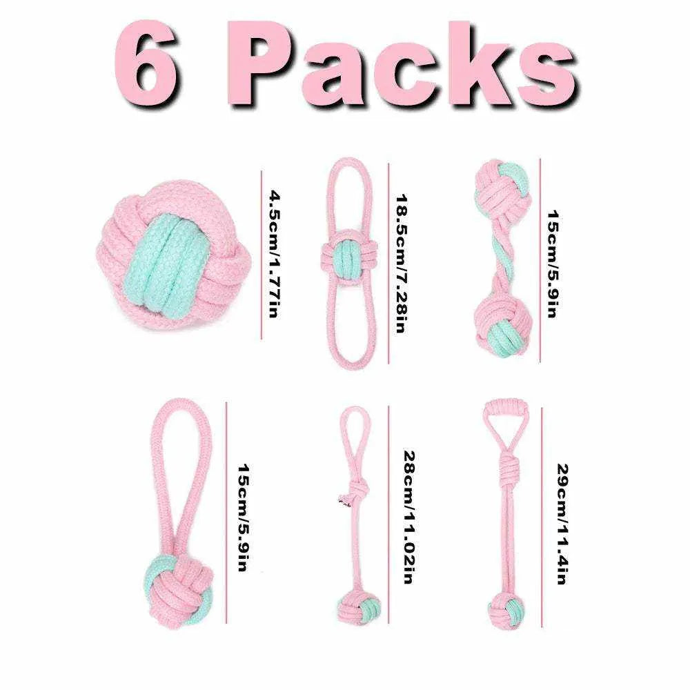 Rope Toys for Dogs | Durable Assorted Sets of 1, 5, 6, 7, 8 or 12 Pieces