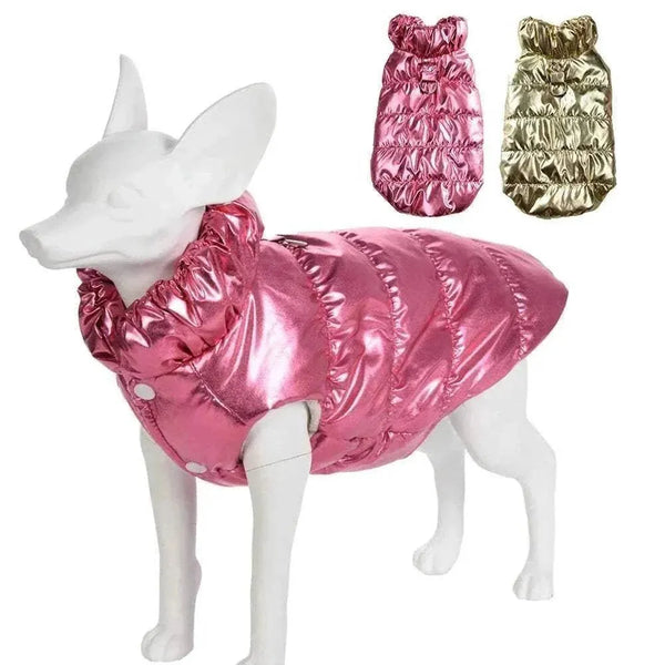 Abrigo de invierno impermeable para perros y gatos | Cálido, resistente al viento y con cuello alto