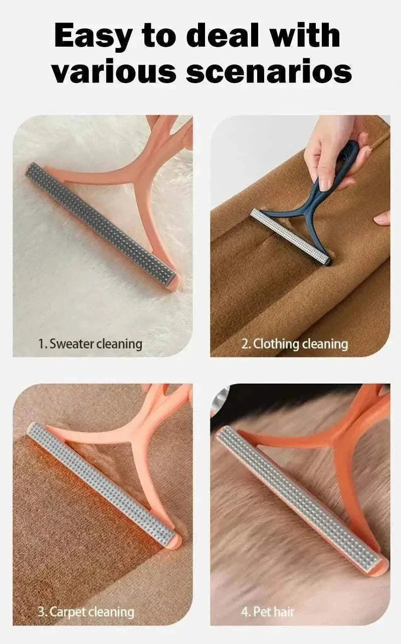 Outil 2-en-1 Double Face pour Enlever les Poils d’Animaux et Peluches