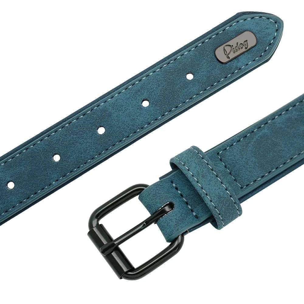 Personalized Leather Dog Collar - Engraved Name & Number | All Sizes & Breeds