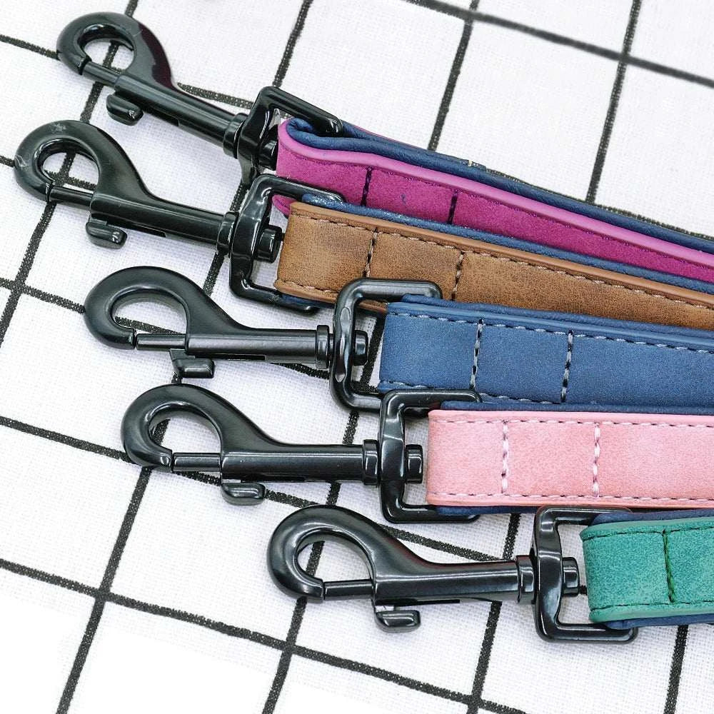 Personalized Leather Dog Collar - Engraved Name & Number | All Sizes & Breeds